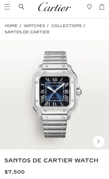 Cartie_r Santos Automatic silver blue