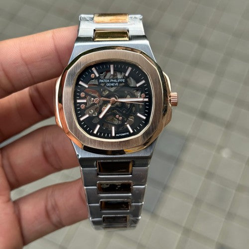 Patek_Phillipe Automatic Two Tone Black Dial