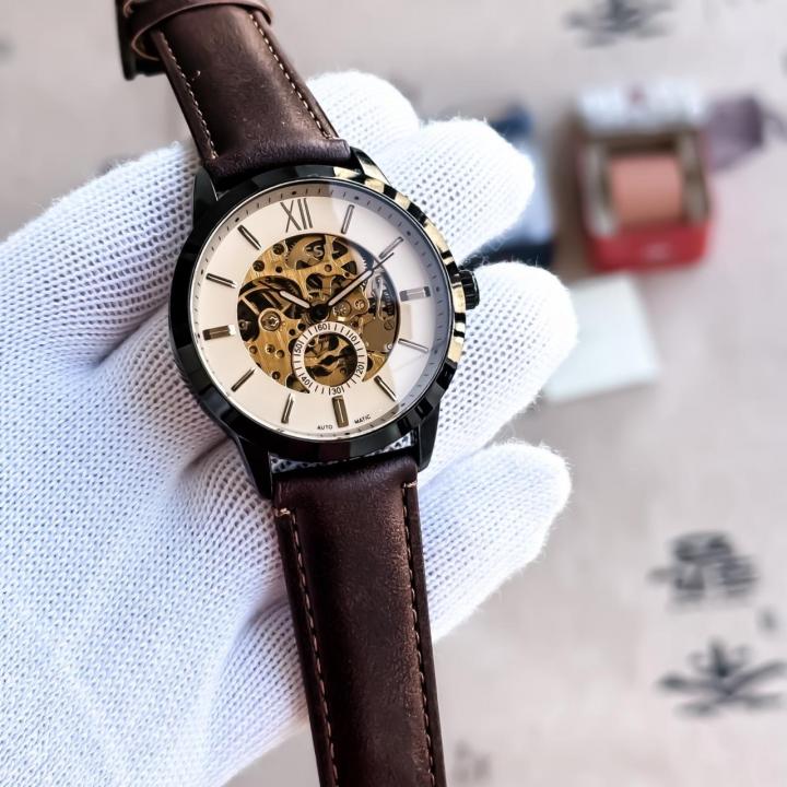 FOSSIL_AUTO_BLACK CK-rose