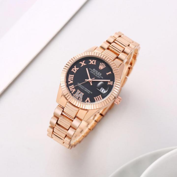 Rolex_Datejust_31MM_Women_Rosegold_Black
