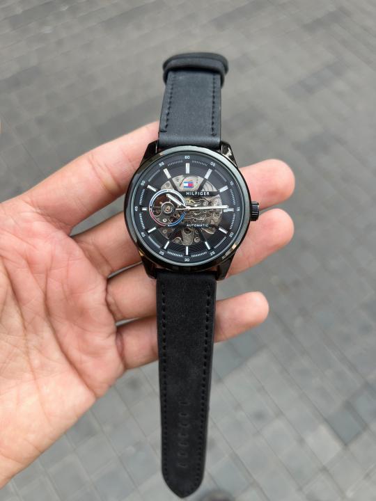 TOMMY_HILFIGER AUTOMATIC LEATHER WATCH