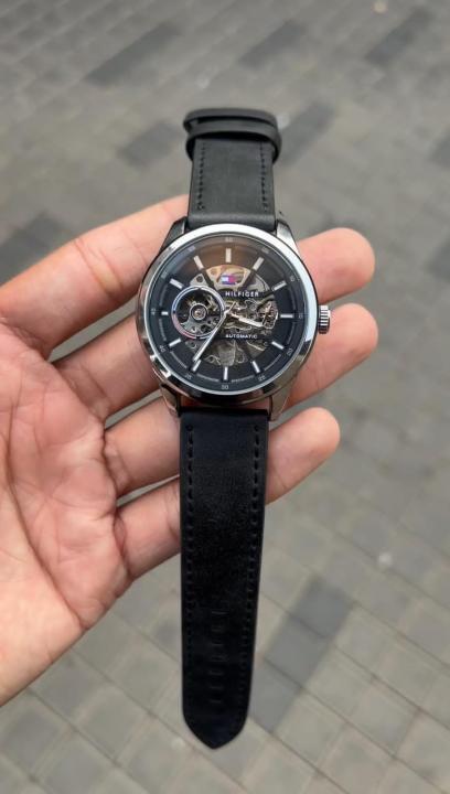 TOMMY_HILFIGER AUTOMATIC LEATHER WATCH