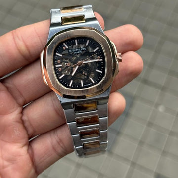 Patek_Phillipe Automatic Two Tone Black Dial