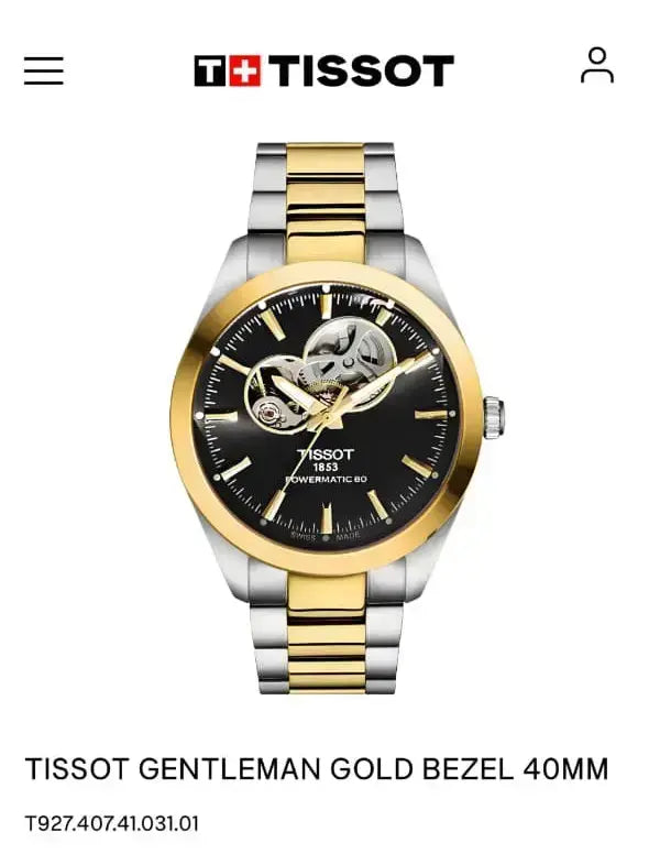 Tisso t Powermatic Automatic ( Open back )