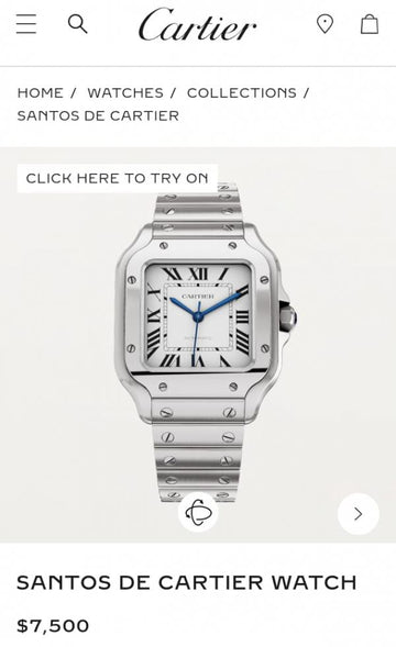 Cartie_r Santos Automatic Silver-White