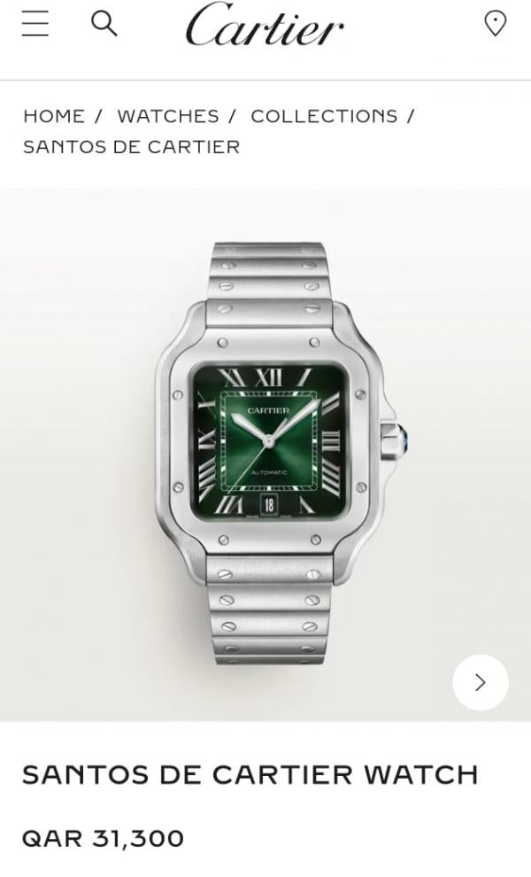 Cartie_r Santos Automatic silver green