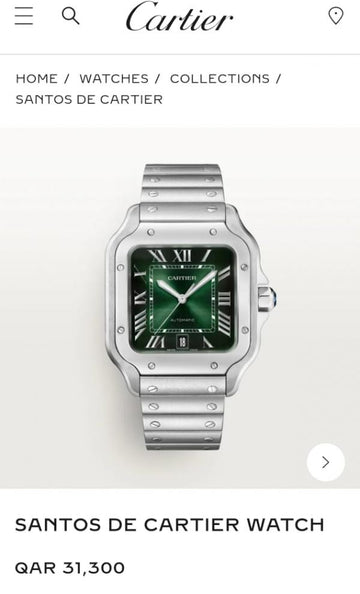 Cartie_r Santos Automatic silver green