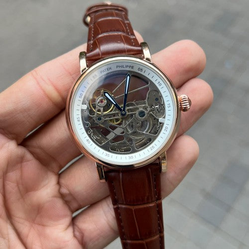 Patek_Philippe Premium Leather Transparent Brown
